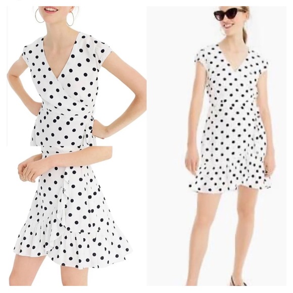 JCrew Polka Dot wrap dress, size 2 - Picture 3 of 7